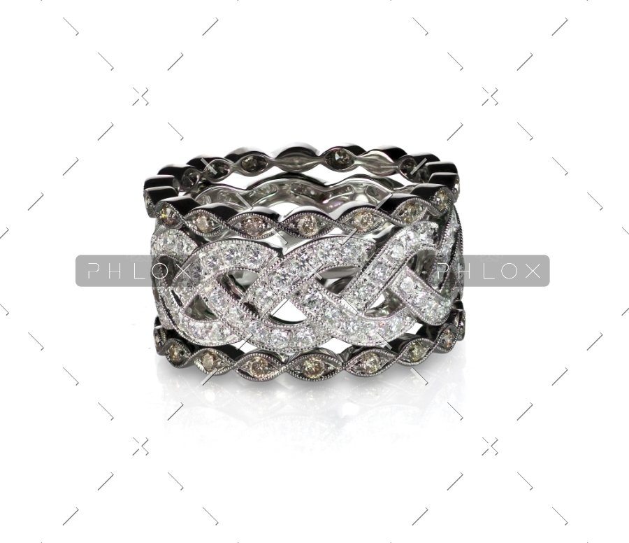 demo-attachment-712-diamond-gemstone-rings-stacked-together-bridal-6BV85TH